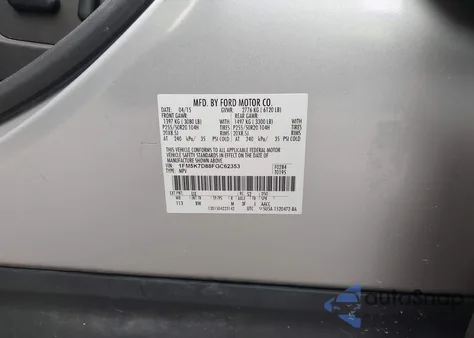 2015 Ford Explorer Xlt из США, поврежденный, VIN 1FM5K7D88FGC62353